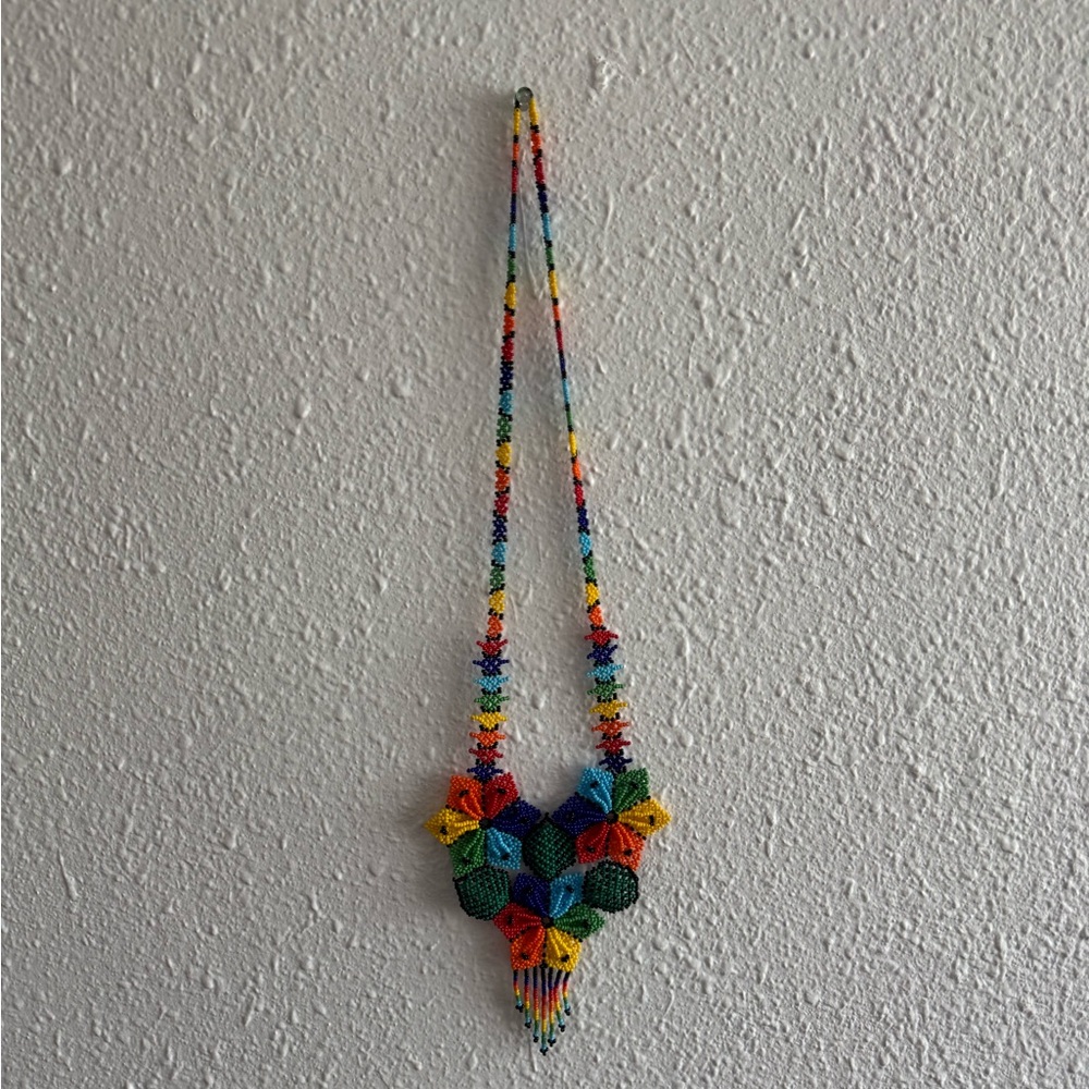 💍 Mexican Chaquira Sunflower Necklace